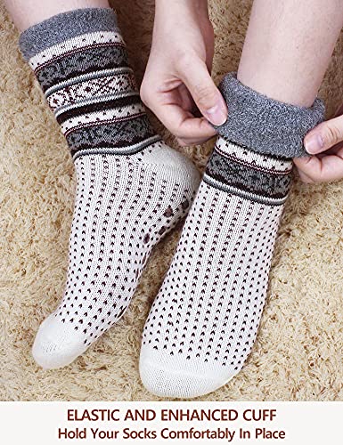 Vero Monte 2 Pairs Fuzzy Slipper Socks For Women With Grips Non Slip Soft Socks #TOP3