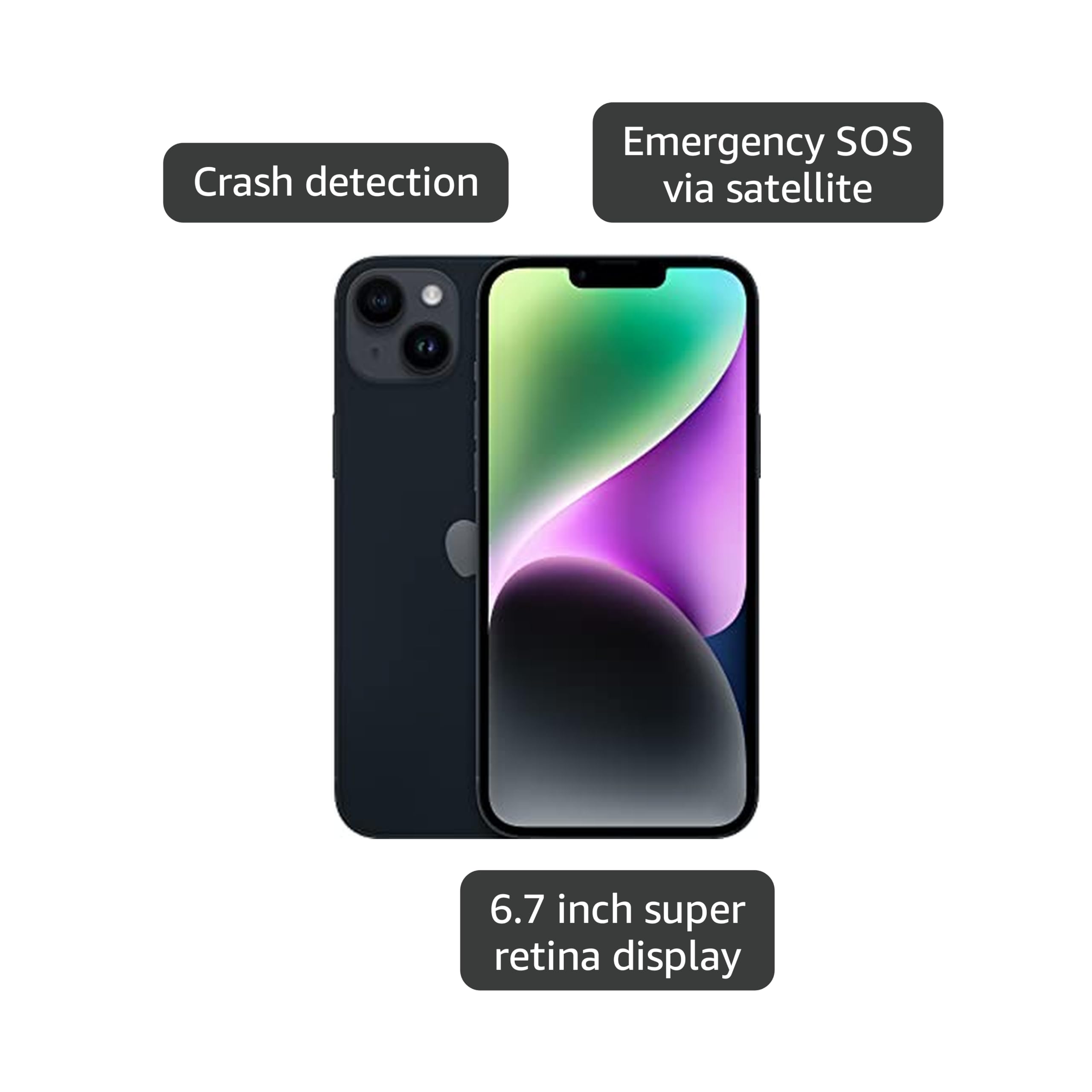 Amazon.com: Apple iPhone 14 Plus, 128GB, Midnight for Unlocked