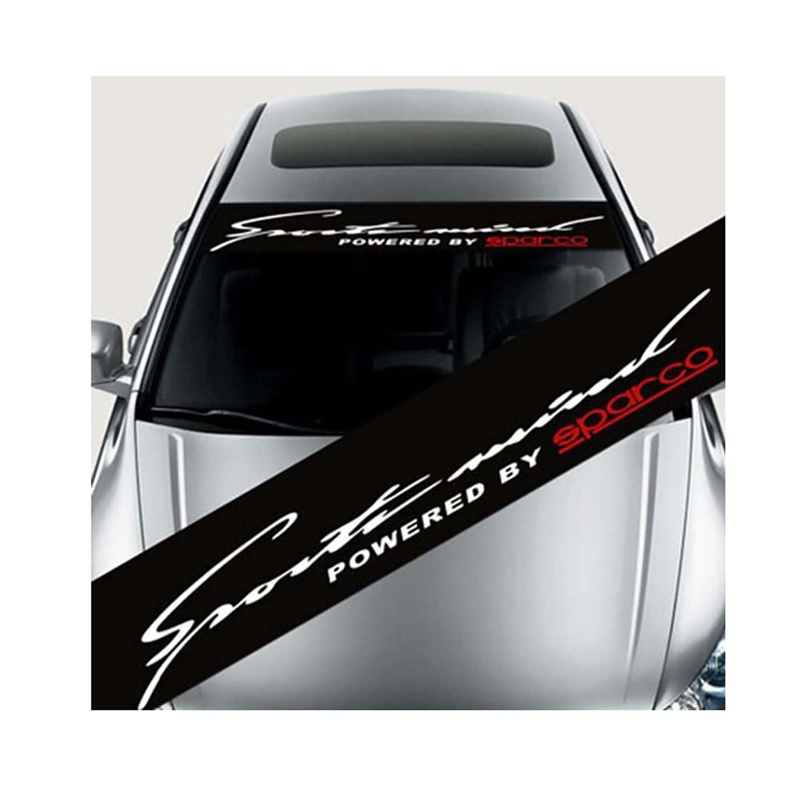LKILFUWX Windscreen Sun Strip for Jeep Compass 2017 à 2022, Windshield Banner, Sports Car Sun Visor Sticker, Adhesive Sun Visor Tint Film, 130x21cm,A