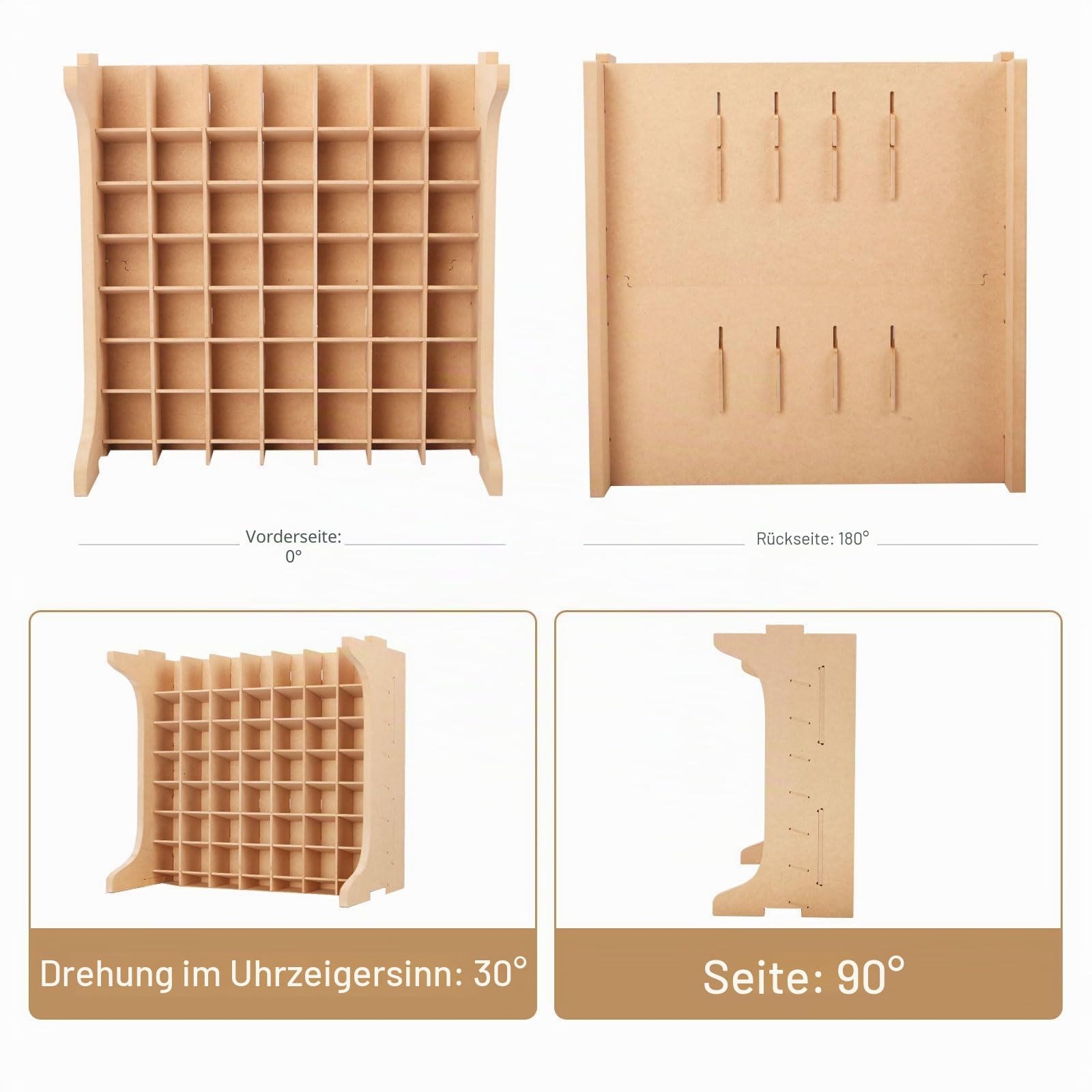 Farbregal-Organizer mit 49 Löchern, passend für 10 ml TAMIYA,10 ml/18 ml MR HOBBY, Modellierwerkzeug-Aufbewahrung mit MDF-Material, Bastel-Farbhalter-Regal GK13