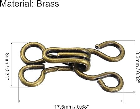 100 Ganci E Occhielli Per Cucito In Ottone Argento - Chiusure Per Reggiseni, Abiti E Abbigliamento Fai Da Te