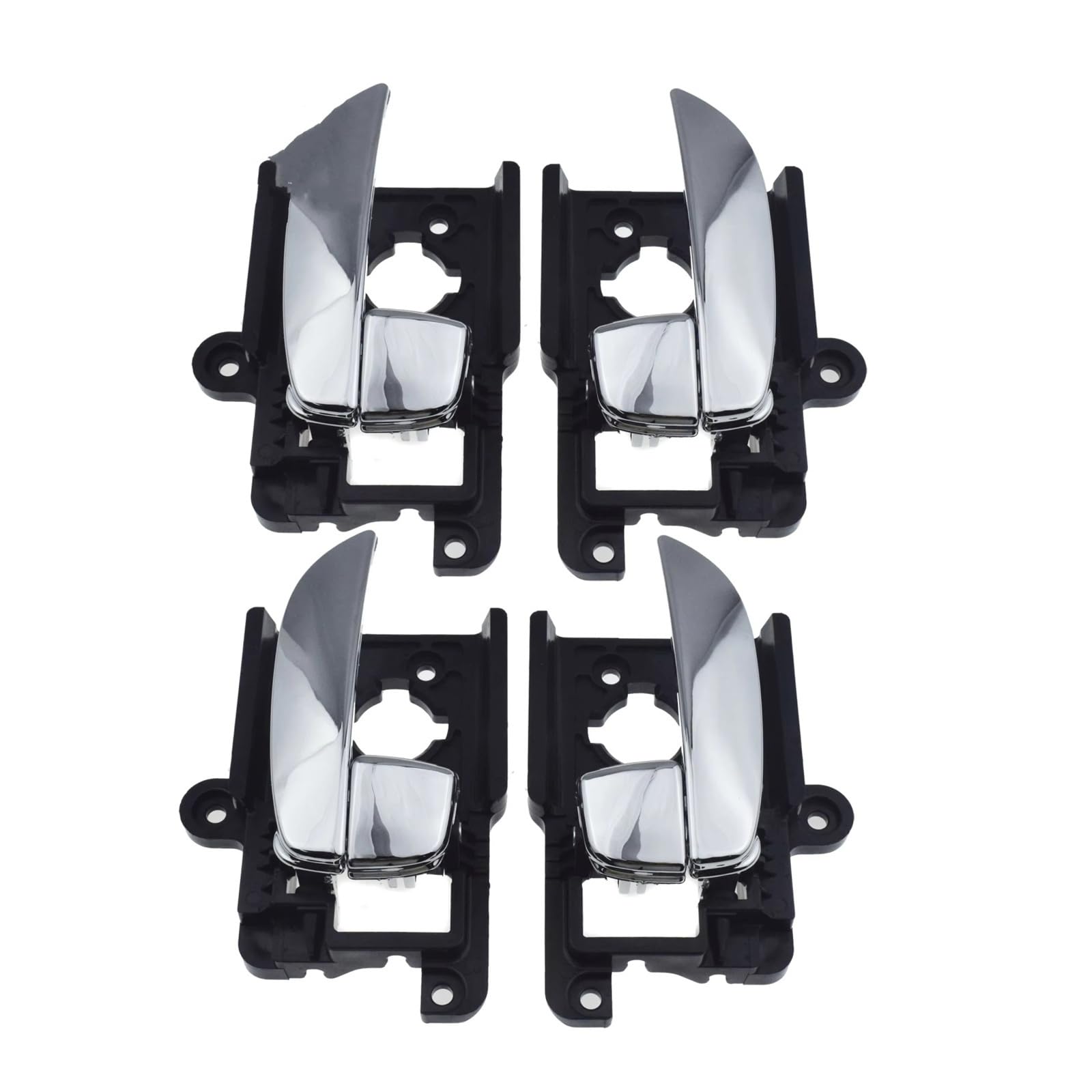 BYSKJZ Car Inner Door Handle for Hyundai for Elantra 2007 2008 2009 2010 2.0L Chrome Inside Interior Door Handle Front Rear Left Driver Right Passenger(4Pcs Kit)