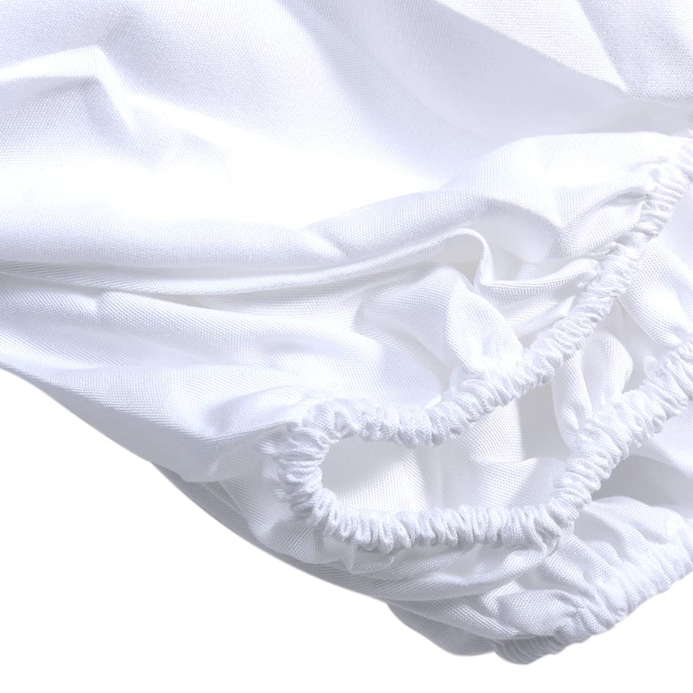 2 lenzuola per lettini da massaggio, con foro universale per il viso, con angoli elasticizzati, per SPA e salone di bellezza per il viso, (colore: bianco)