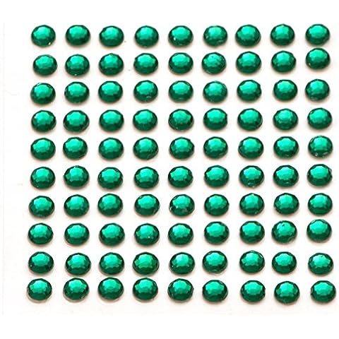 260 x 5mm Green Self Adhesive Diamante Stick on Crystals Sticky Rhinestone Gems by Accessories Attic® Cover