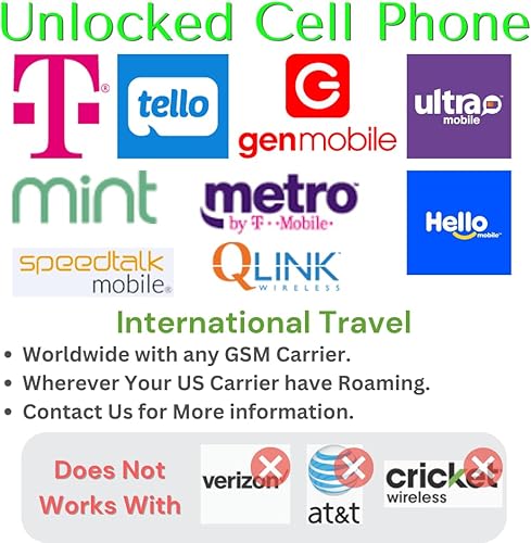 Miniatura 6 de NUU Teléfono celular A15 de 4 GB + 128 GB, compatible con Mint, Metro, T-Mobile, Qlink y más, perfecto para adolescentes, Dual SIM 4G, Octa-Core