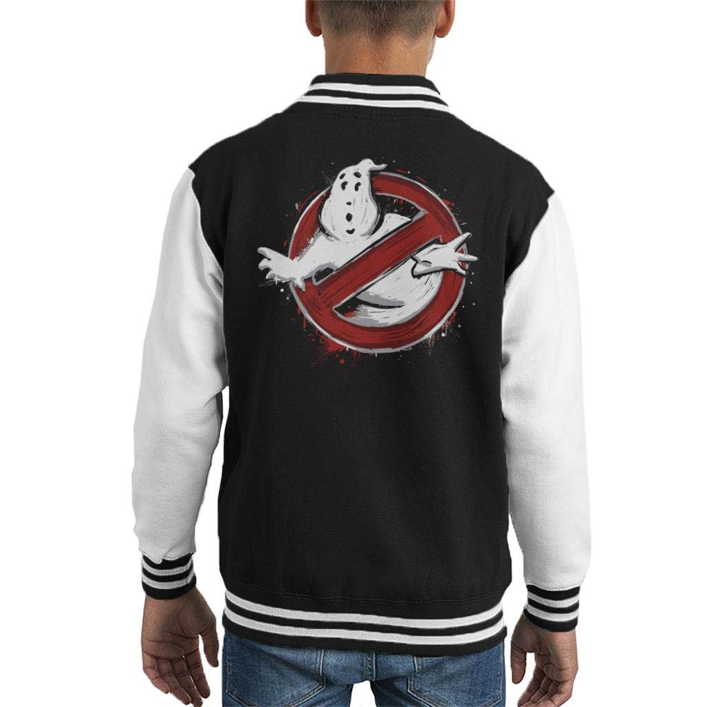 Cloud City 7 Black/White Heroes Of New York City Ghostbusters Kid's Varsity Jacket