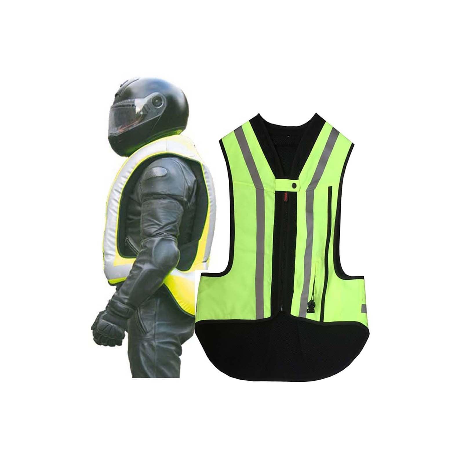 Chaleco Airbag for Motocicleta Chaqueta Protectora De Motocross Fácil De Limpiar El CO2 Reemplazable Se Puede Reutilizar Adecuado for Todas Las Estaciones