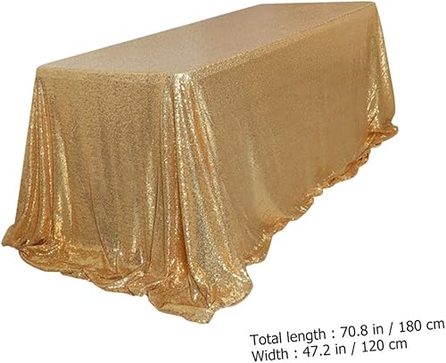 Miniatura 8 de KICHOUSE Exquisito comedor dorado delicado paño de exposición, falda, paño de postre para el hogar, mantel de decoración de ducha de vacaciones,