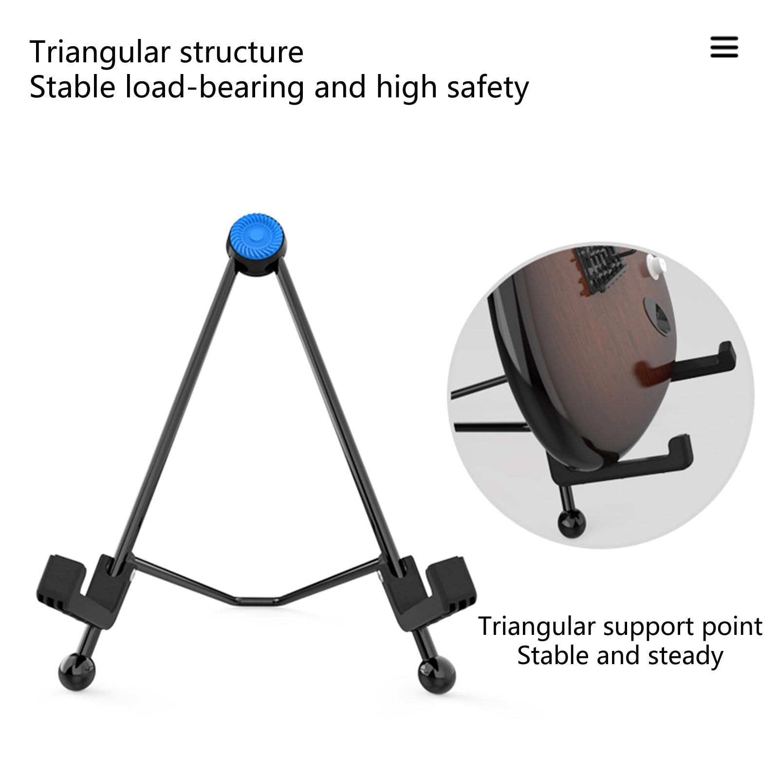 Zusammenklappbarer Gitarrenständer, Universal, Multi-Gitarrenständer, Gitarrenständer für akustische, elektrische Bässe und leichtes Musikinstrument