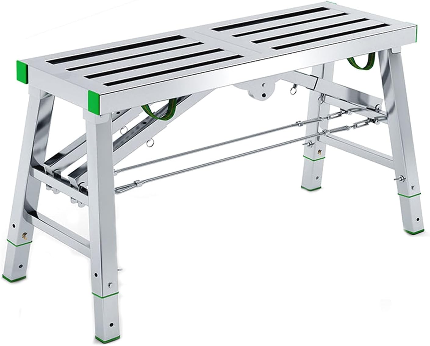 Folding Horse Stool,Portable Work Platform,Double Support Scaffolding,for Home Decoration,Lifting Items,Wall Painting(140x30cm)