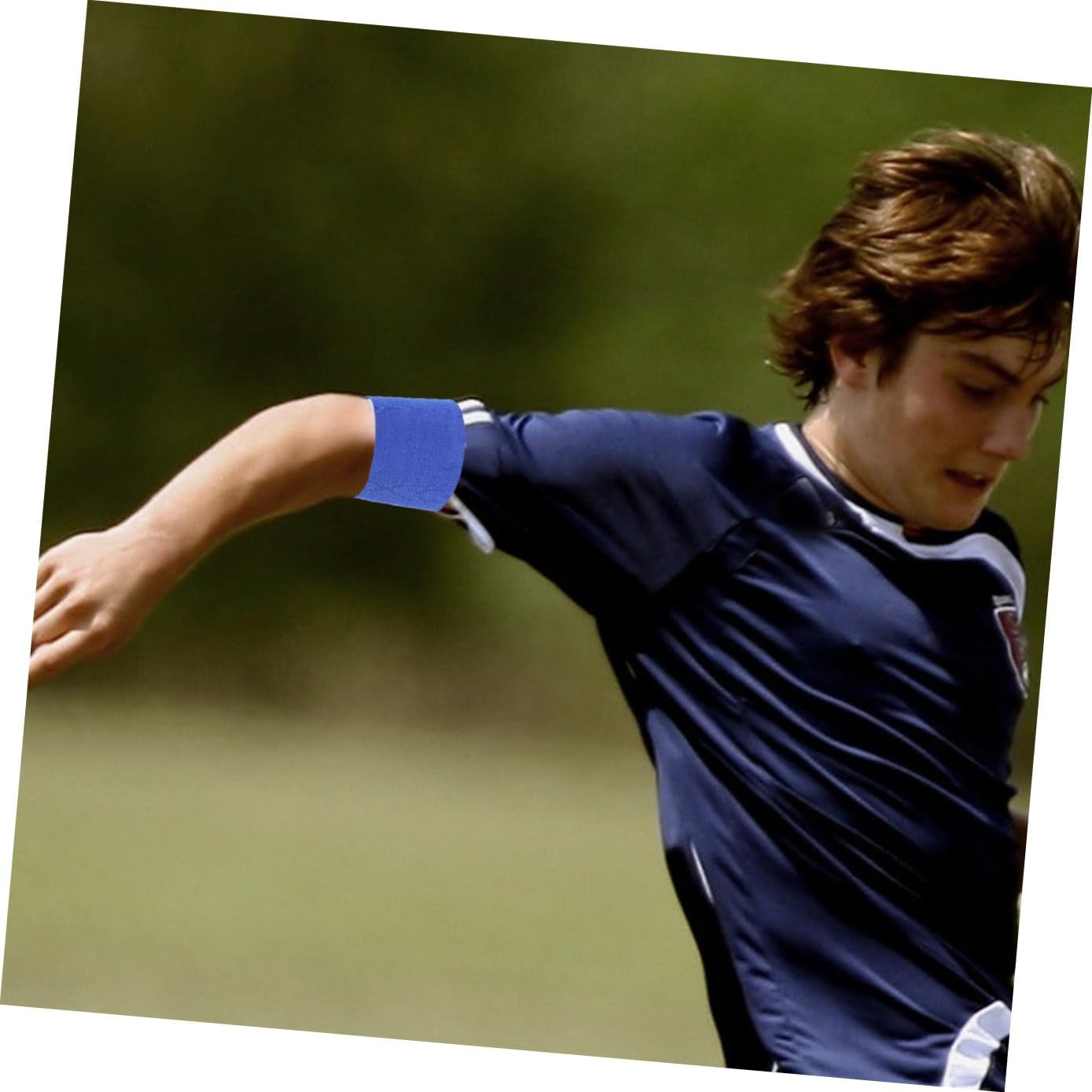 Soccer Captain Armband Portable Sports Sleeve Band for Football Rugby Basketball and Team Activities Tape Design for Adults and Boys and Girls