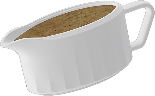 Miniatura 5 de Gravy Boat - Capacidad de 21 onzas - Jarra de crema de porcelana clásica para salsas, fácil de verter, diseño elegante