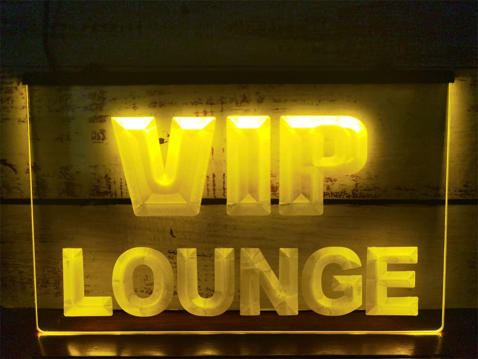 Niestandardowe słowa VIP Lounge LED neon, wyświetlacz USB ściemniający neony do podświetlanych lampek nocnych do dekoracji ścian,Rgb,40x30cm