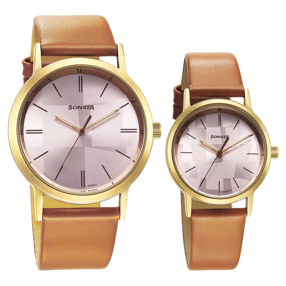 Sonata Pairs Quartz Analog Multicoloured Dial Leather Strap Watch for Couple-7712787046YL01P (B0CSPFYVDG) Amazon Price History, Amazon Price Tracker