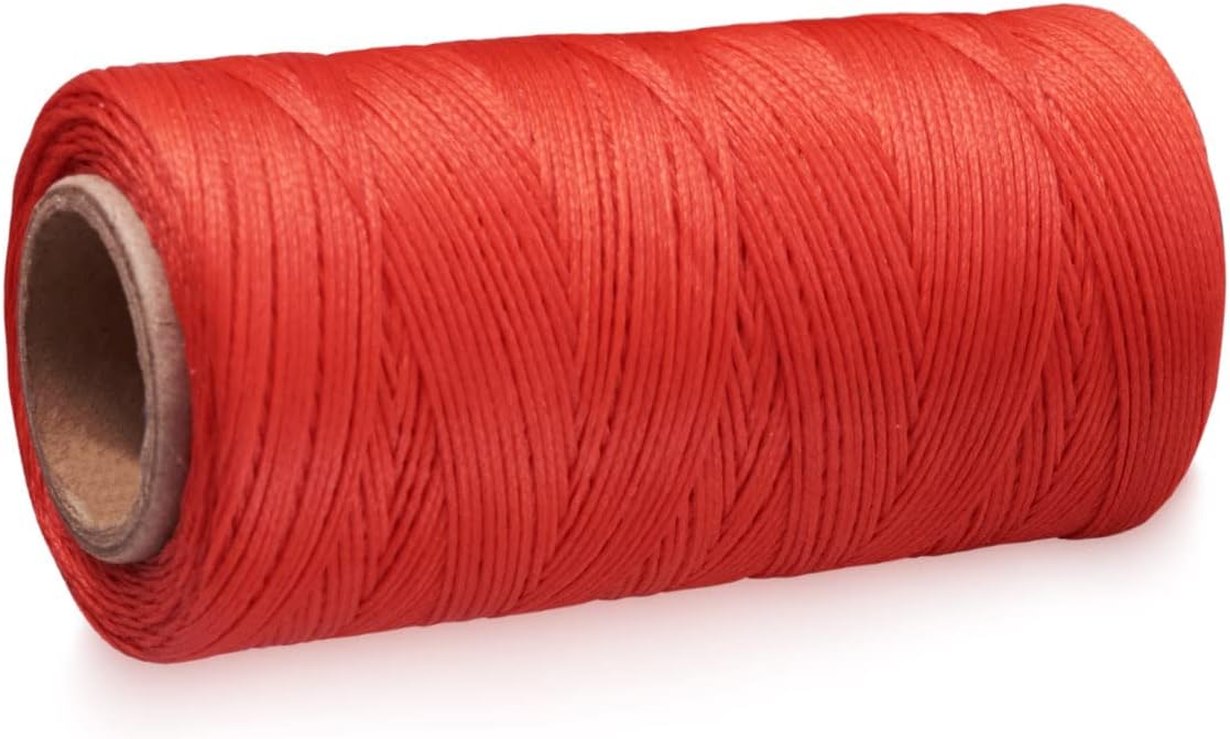 Pandahall 260 Meters/Roll 1mm Flat Waxed Polyester Cord Thread DIY Craft Sewing Beading Cord String (Red) - Image 3