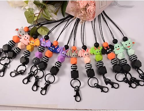Miniatura 5 de Lantintop Cordones para insignias de identificación para Navidad, Halloween, día de Acción de Gracias, de silicona, para mujeres, niñas, niños