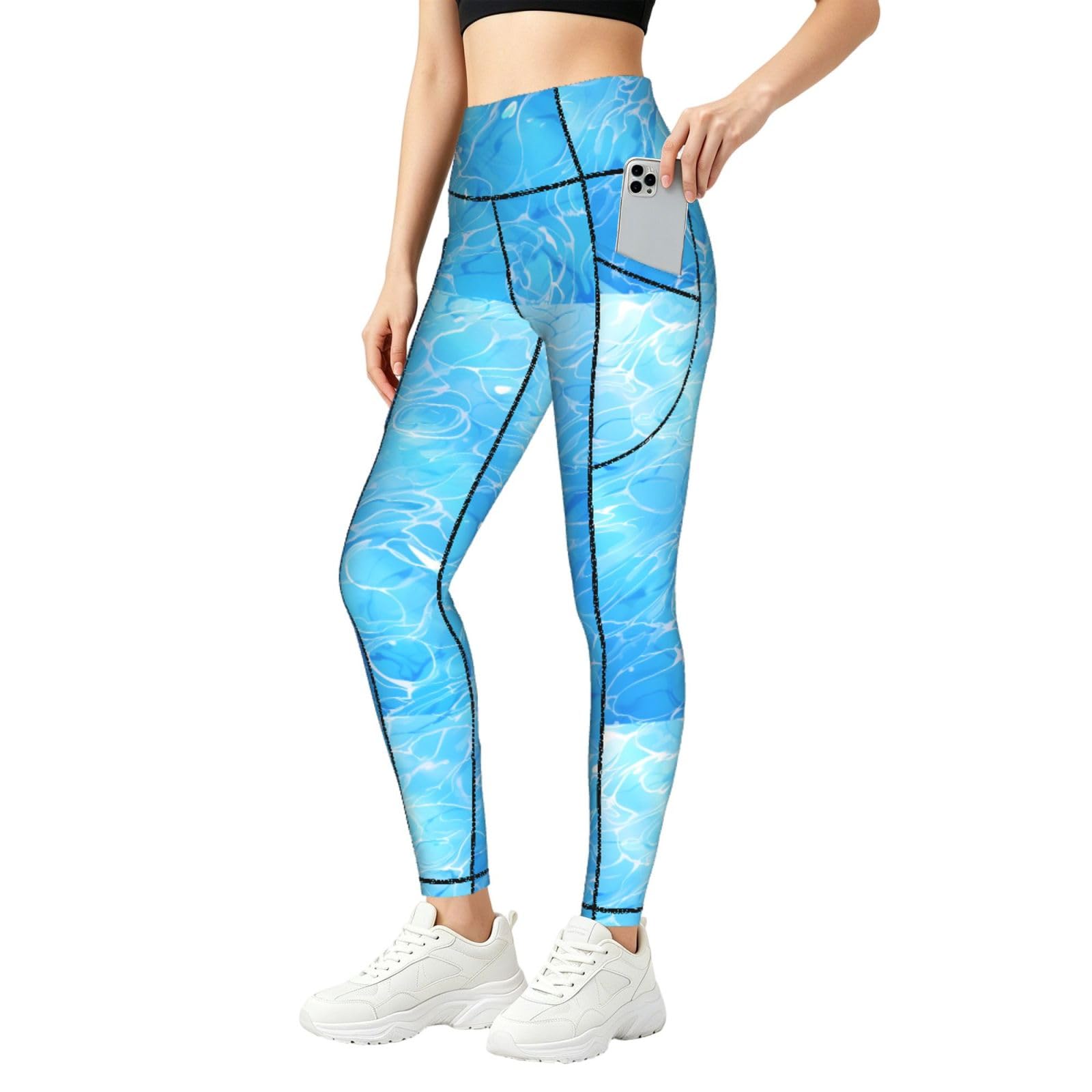 Mexpekil Leggings para mujer UK con bolsillos S-4XL