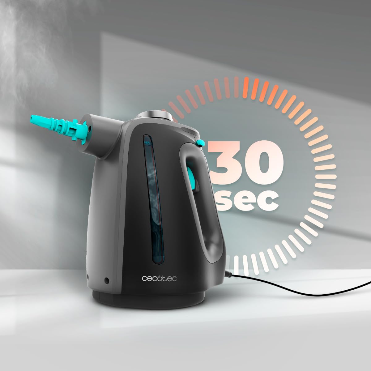 Cecotec Pulitore a Vapore HydroSteam 1300 Rapid Max X-Treme. 1350W, Riscaldamento Rapido, Serbatoio 550ml, 3 Bar, Vapore 30g/min, 16 Accessori, Igiene Profonda e Massima Praticità