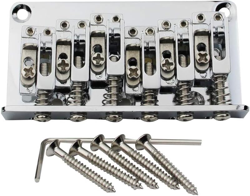 Guyker 10.5mm Zinc Saddles Hardtail Bridge for 12String Tele Modern