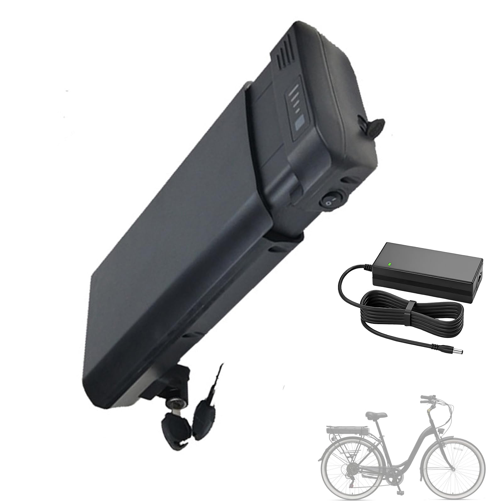 Porte-Bagages pour vélo électrique, Batterie 24 V 10,4 Ah, Pack de Batteries Lithium 14 Ah, Batterie 36 V 7,8 Ah, Chargeur pour VTT,36v10.5ah