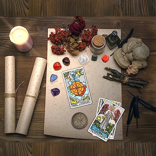 ZOWUBNK Tarot Cards with Guide Book,7 Chakra Stones,78 Classic Tarot Cards Deck,Fortune Telling Game for Beginners&Expert Readers,Classic Tarot Deck Standard Size 4.75" x 2.76" IN - Image 3