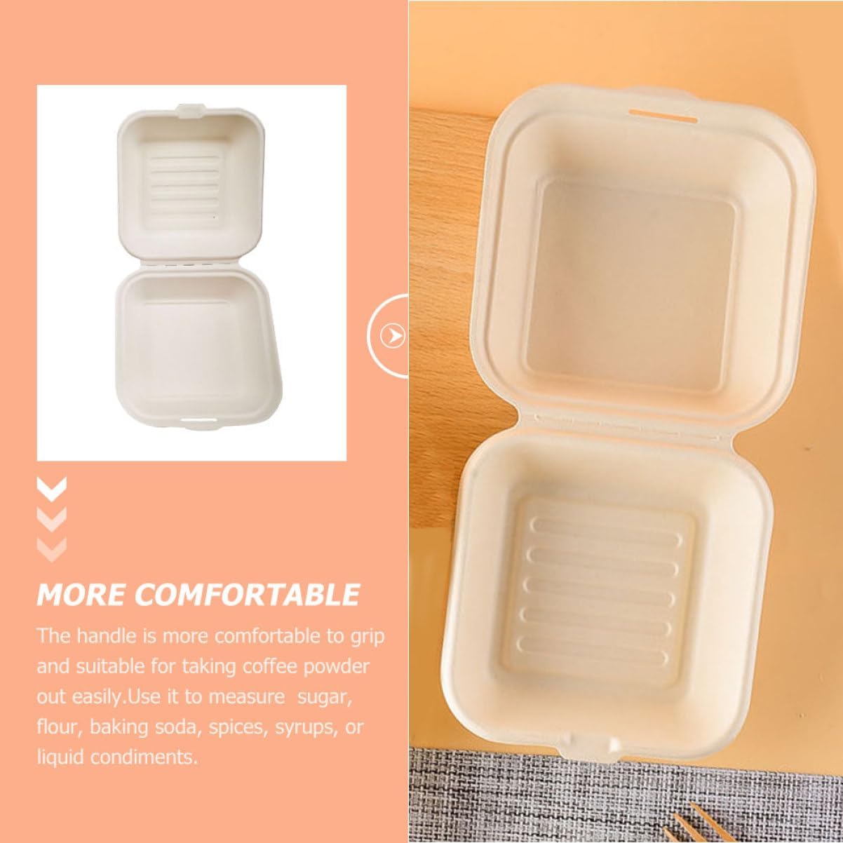 20pcs Pulp Lunch Boxes Sandwich Box Containers Take Out Containers Restaurant Supplies