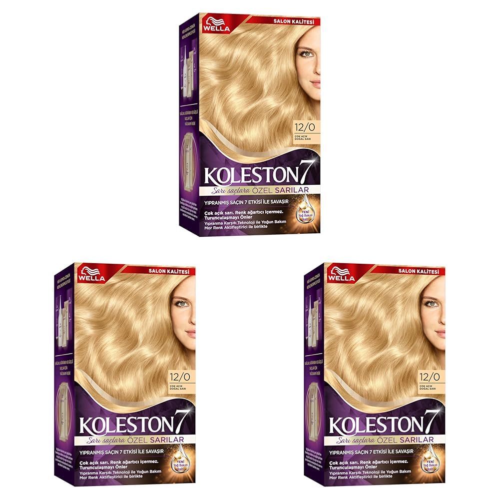 Wella Koleston Supreme Kit 12/0 Çok Açık Doğal Sarı (3 paketi)