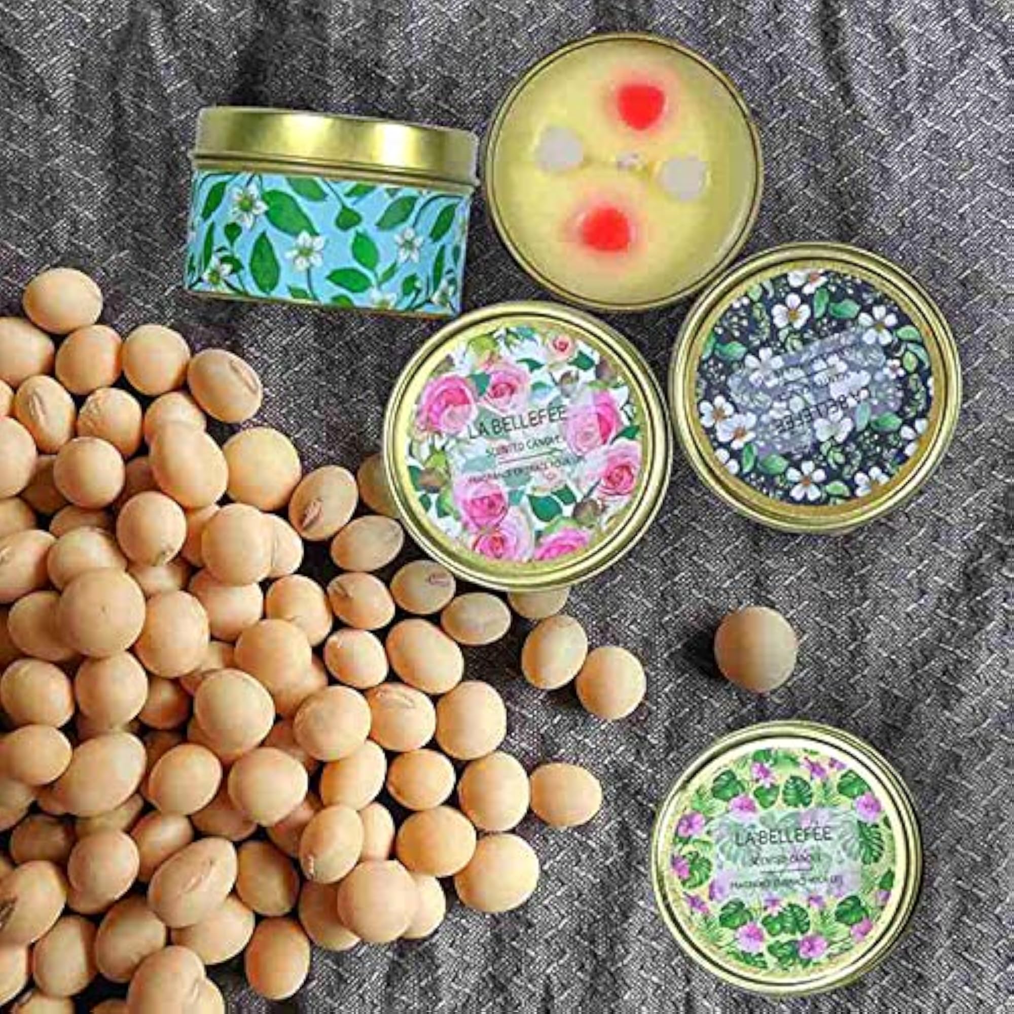 4PCS Multicolor Aromatherapy Candles in Tin Jars