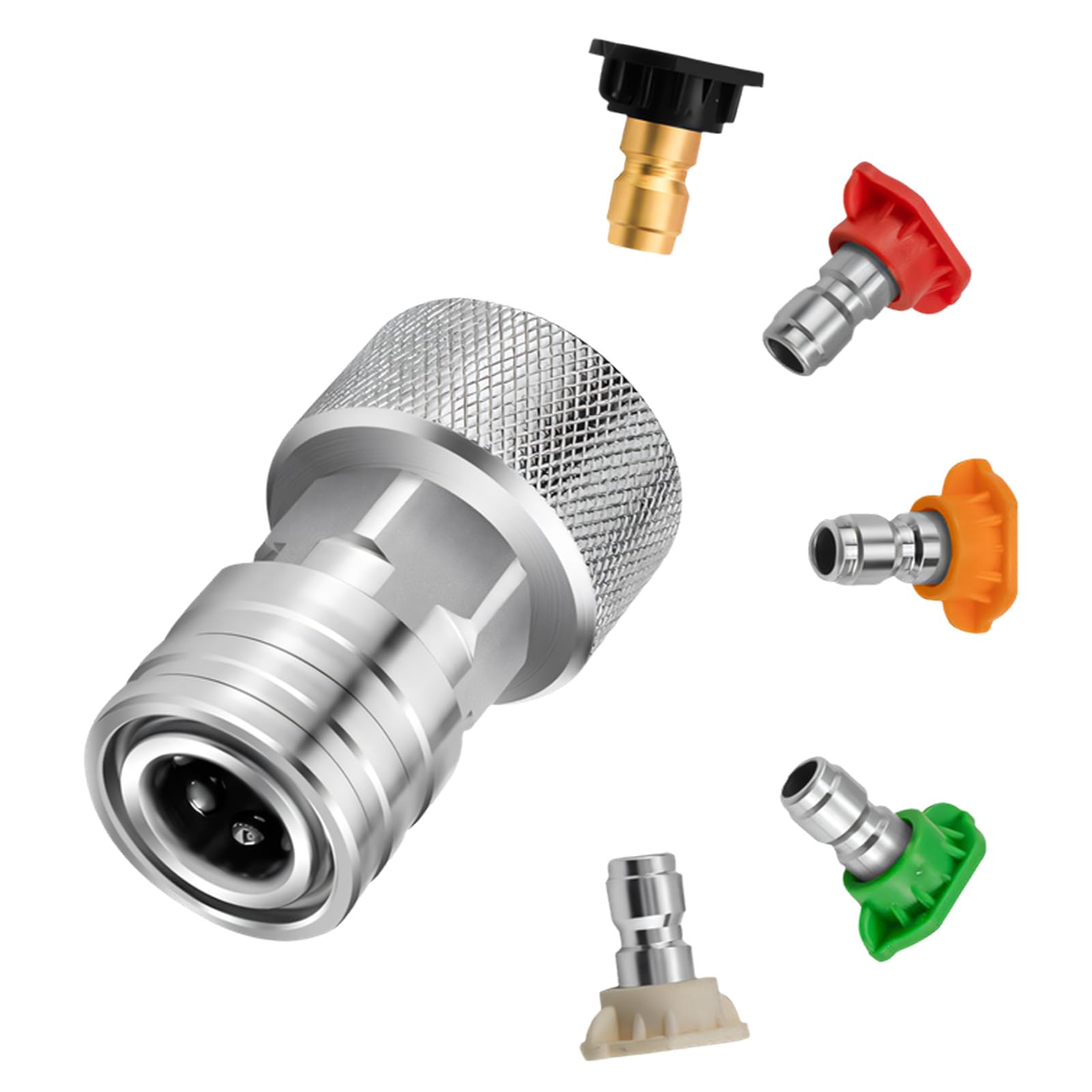 KKXXYQFC Conector de Manguera de Agua de Acero Inoxidable, Adaptador de Manguera de jardín, arandela eléctrica pequeña a Prueba de Herrumbre para Uso en Exteriores, tubería de Agua al Aire Libre