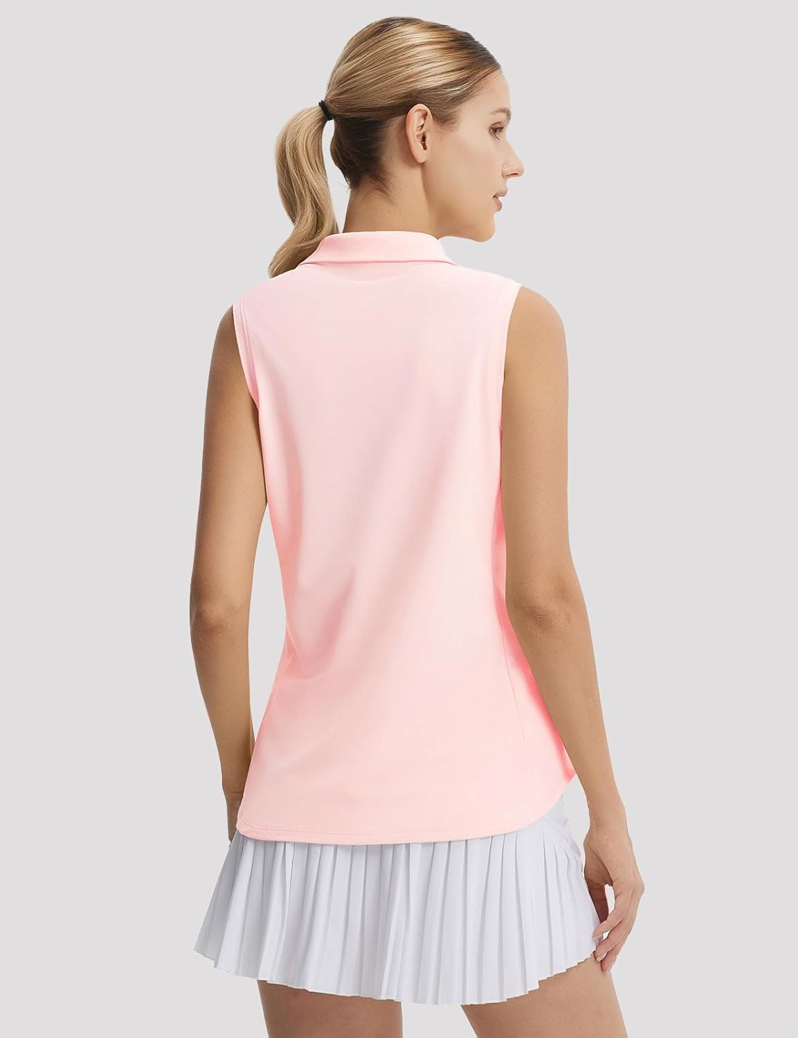 baleaf Women's Golf Shirts Sleeveless Pockets Tennis Tops Workout Athletic Polo V Neck Collared UPF - Image 2