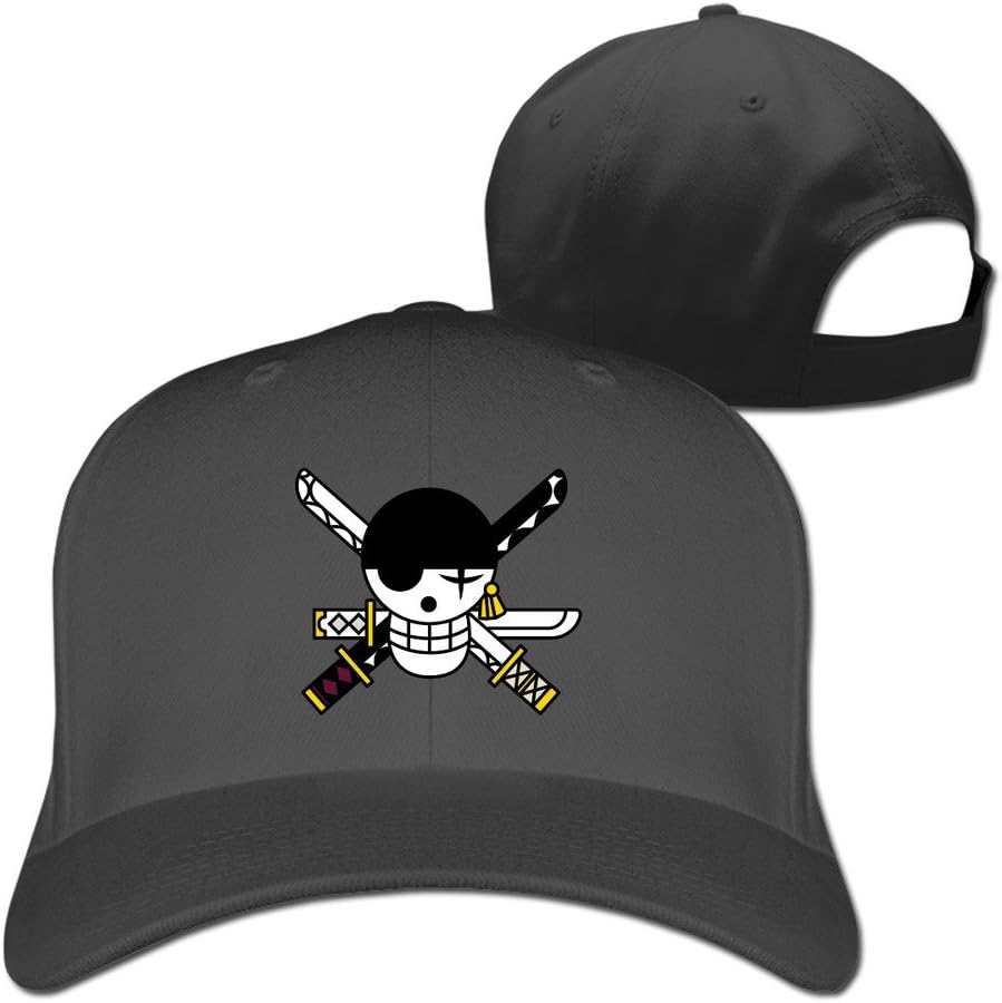 Arney Marico Anime One Piece Zoro Logo Skull Adjustable Baseball Cap Snapbacks