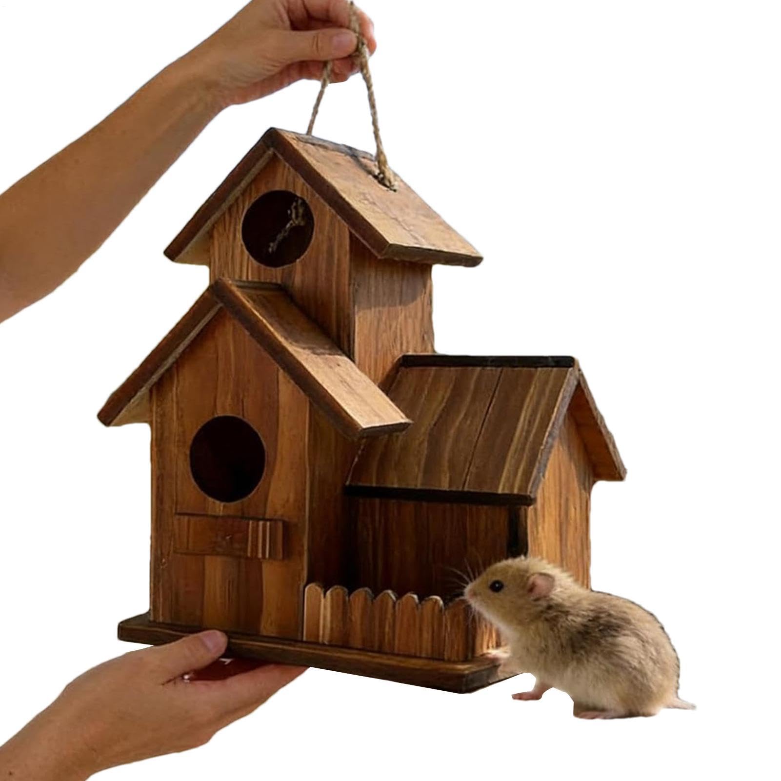 Casita para Ardillas, Cuenco con Toldo Chipmunk - Caseta de Agua para Ardillas,De Exterior, Patio, Jardín, Terraza, Árbol, Ventana, Pícnic, Casa Ardillas, Hogar Pájaros, Zona Juegos
