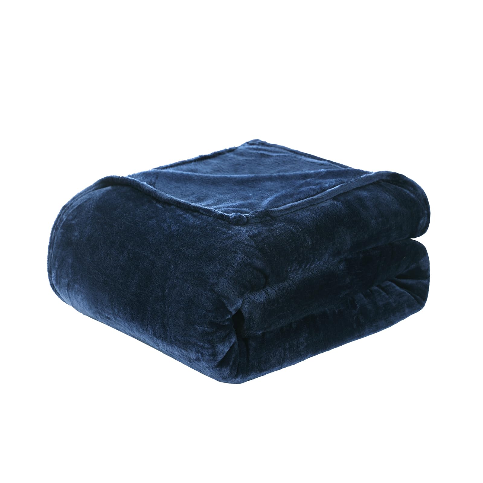 BOURINA Fluffy Fleece Throw Blanket Soft All Season Sofa Navy 270x230cm — image 1