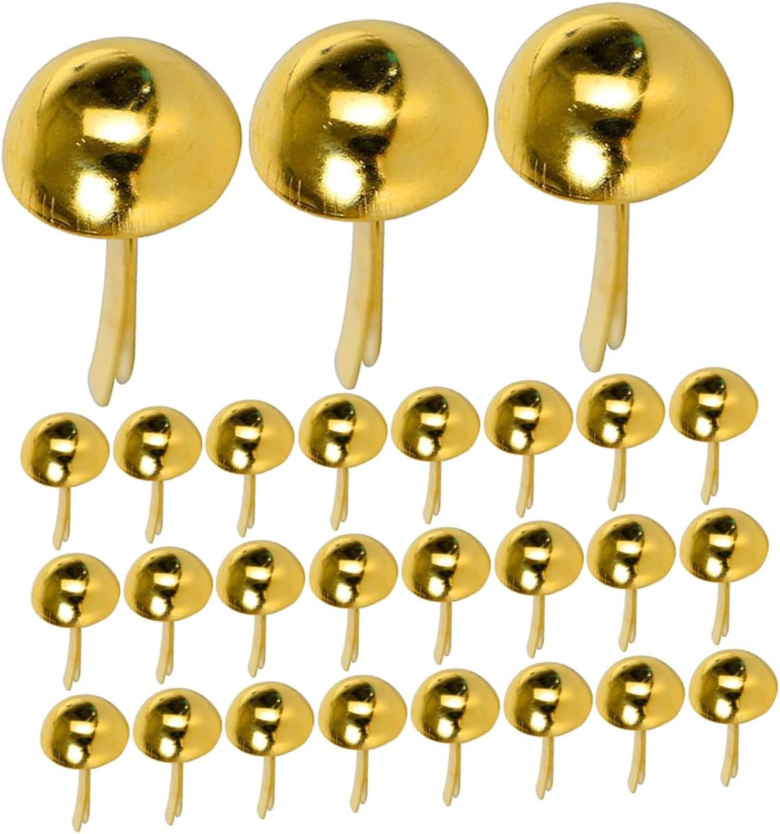 COHEALI 300pcs Round Metal Paper Fasteners Gold Brads for Scrapbooking DIY Crafts School Art Projects Decorative Office Paper Fasteners