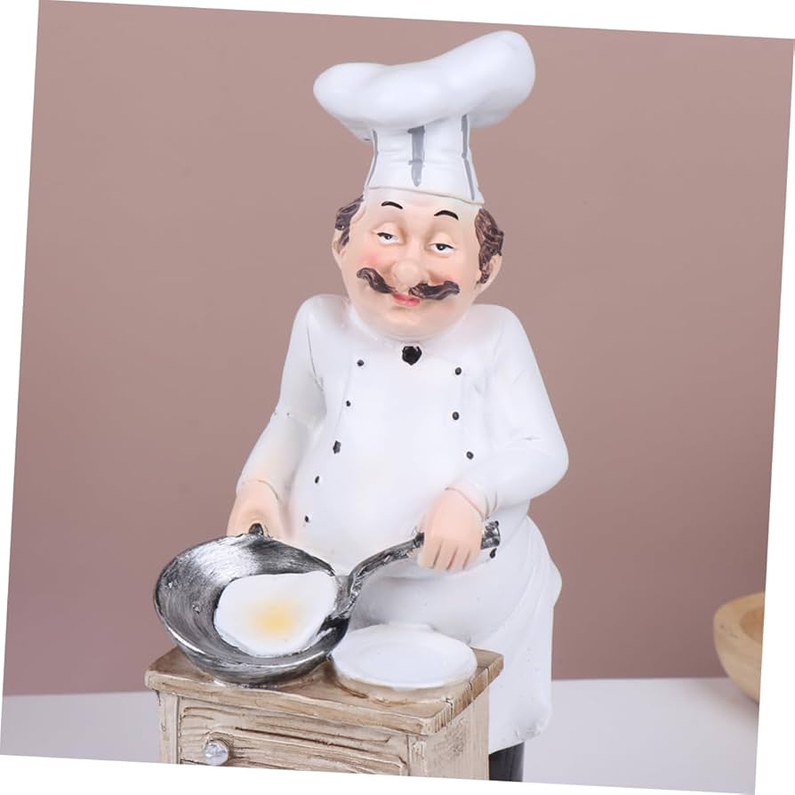 レトロ品 アンティーク シェフ コック 銅像 ヴィンテージ　レジン レトロ品 アンティーク シェフ コック 銅像 ヴィンテージレジン