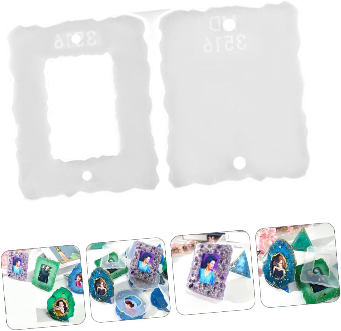 Create Delicate Picture Frames DIY Silicone Frame Molds Resin and Embellishment Compatible