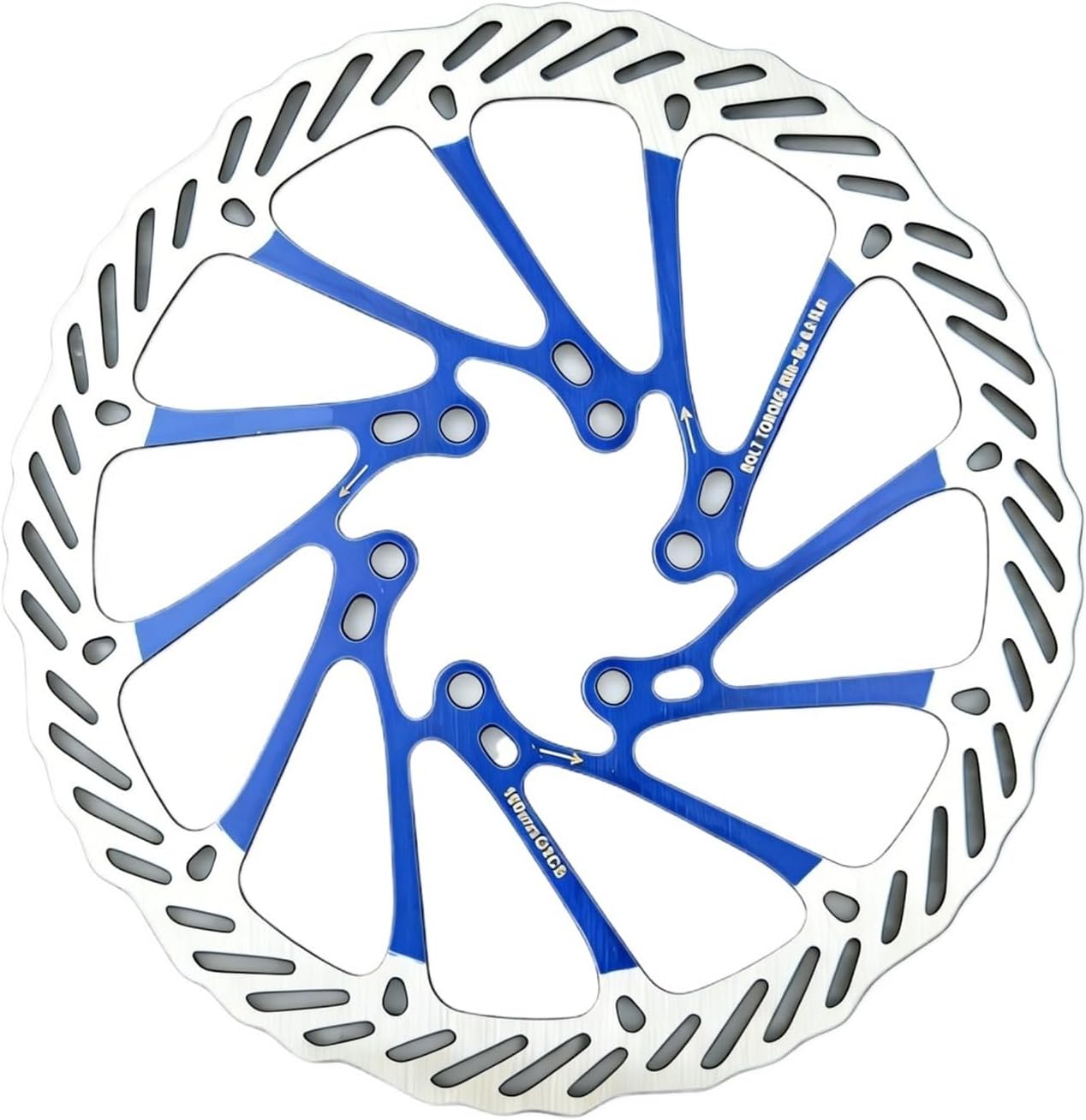 6 Bolt Brake Disc Rotor - 160/180mm with Bolts, 1PC Bicycle Disk for Mountain Bike Accessories(Silvery 160)