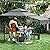 Cibeat 8x5 FT Grill Gazebo with Double Tiered Canopy Roof, Black Steel Frame Grill Gazebo with LED Light & Extra Shadow for Outdoor, Patio, Garden, and Backyard Activities, Grey
