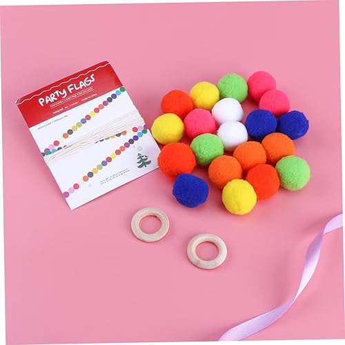 Miniatura 8 de jojofuny 2pcs Christmas Holiday Wedding Decoration 2m Long DIY Pom Pom Hanging String (Dark Blue + Light Blue + Gray) Pom Poms Craft Pom Poms