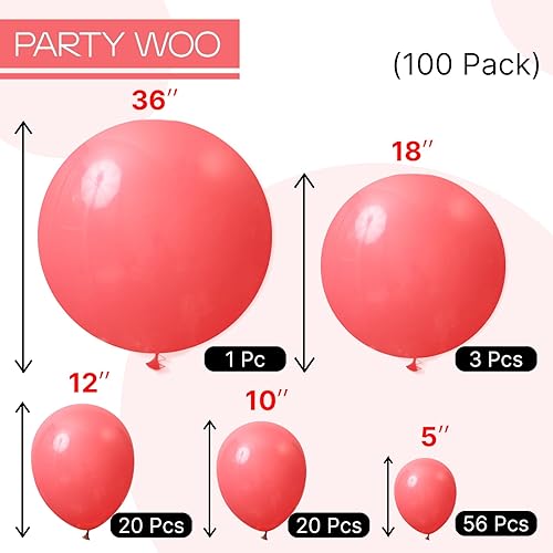 Vista 94 de PartyWoo Globos de color rosa claro, 100 globos de látex de color rosa pálido pastel de 12 pulgadas para graduación, boda, baby shower, revelación
