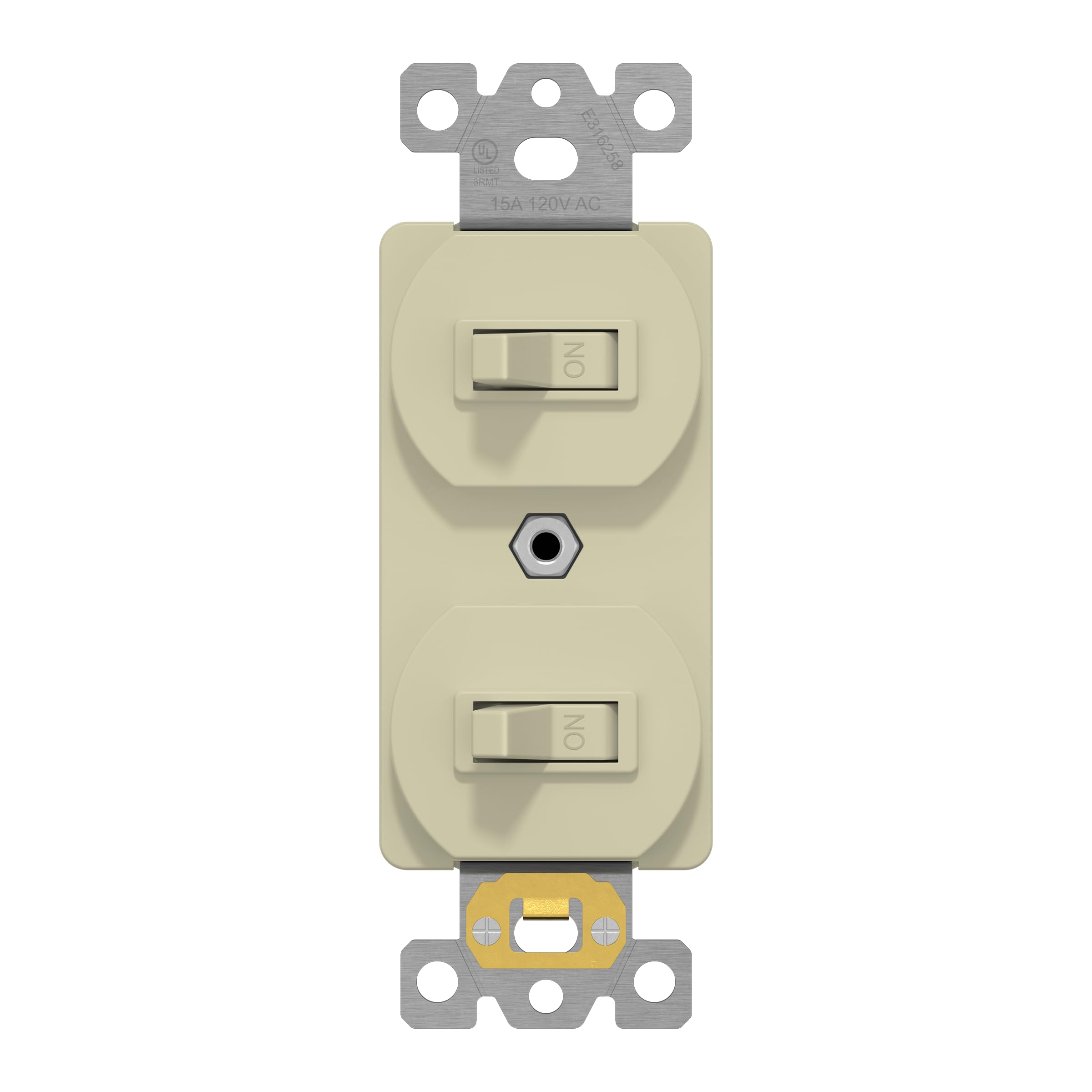 ENERLITES Duplex Single Pole Side Toggle Light Switch Copper Wire