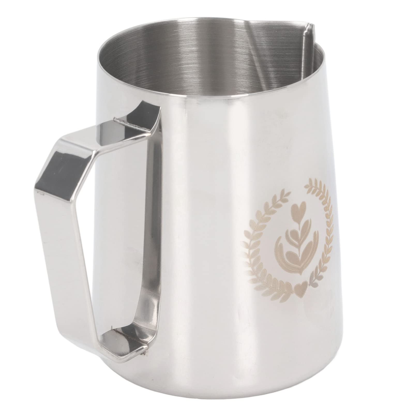 Ausla Jarra de Espuma Jarra de Espuma de Leche de Acero Inoxidable 304 de 600 Ml con Boquilla de águila Engrosado Cuerpo Integrado para de café con Leche Home Cafe Barista (Color Original)