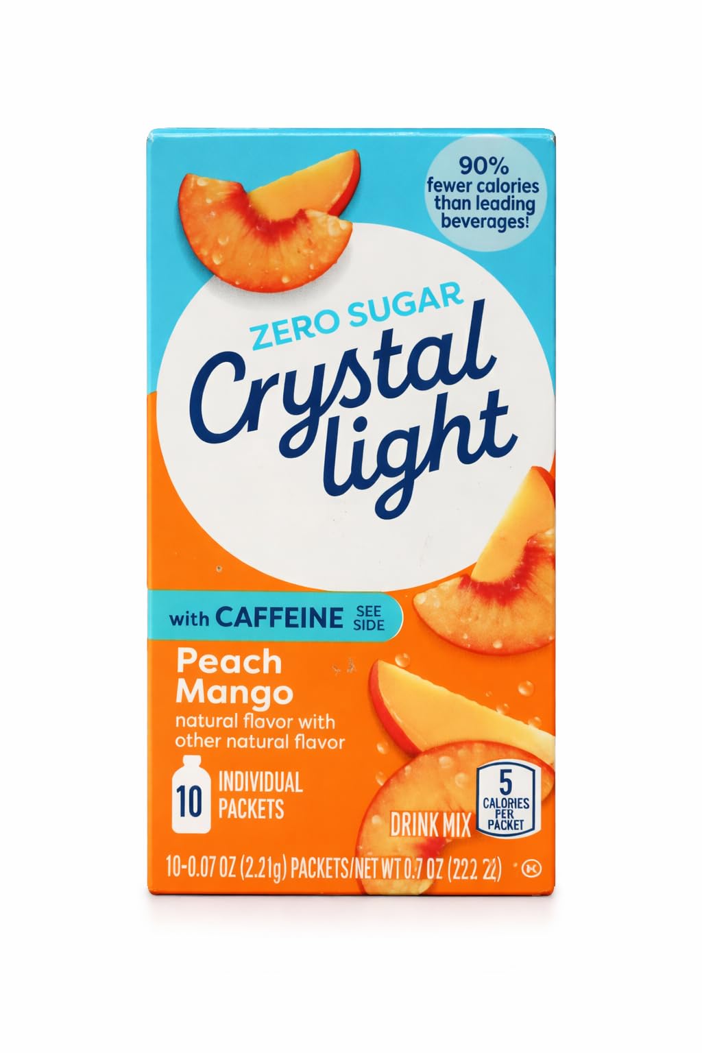 Crystal Light Zero Sugar Peach Mango Drink Mix with Caffeine, 10 Individual Packets, 22.1g-image-21