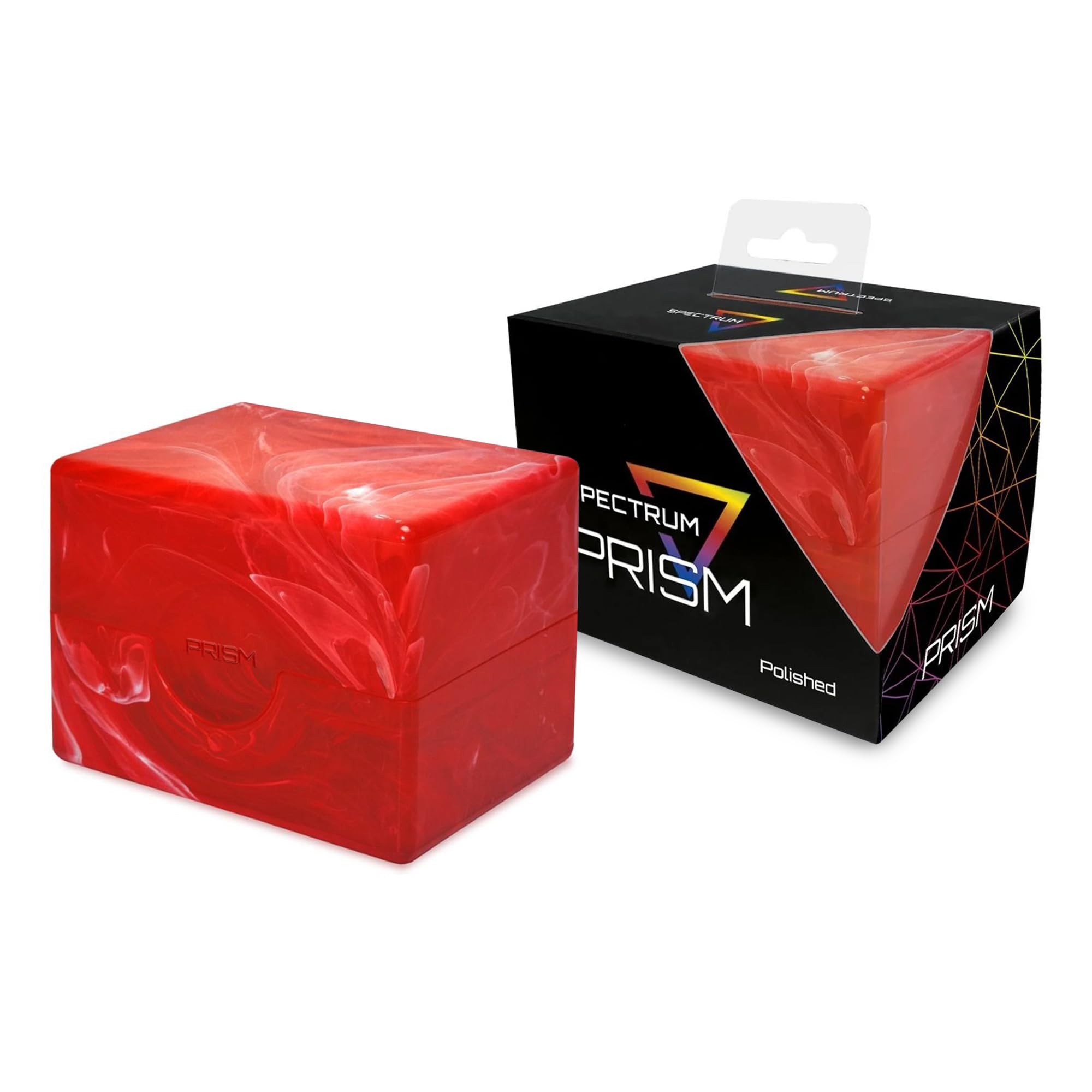 BCW Spectrum Prism Deck Case - Carnelian Red - 1 ct | Secure Snap Closure Card Deck Case…