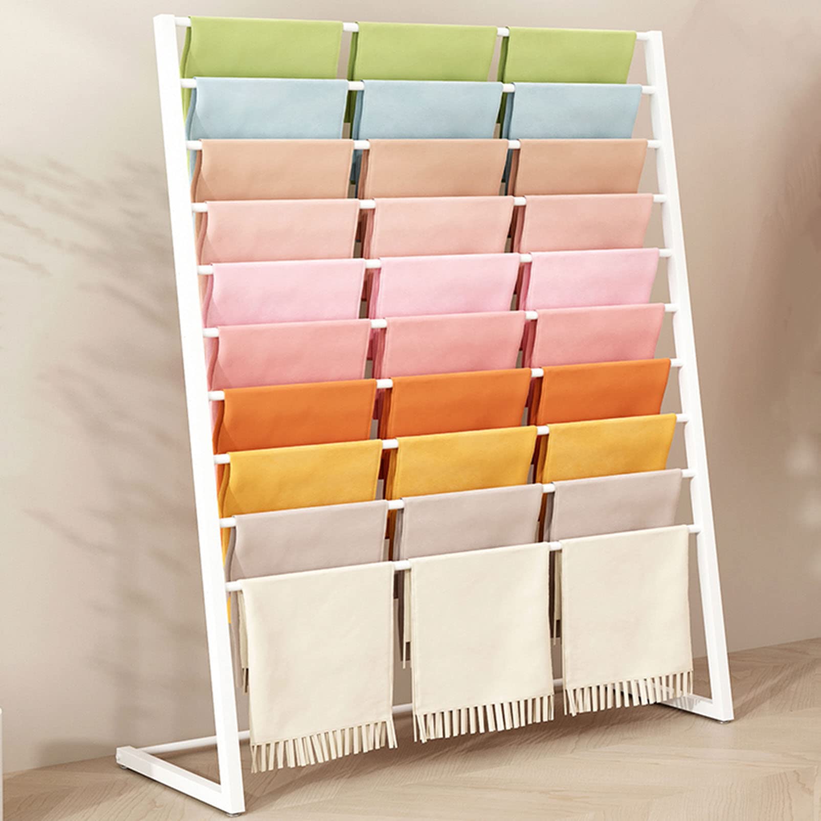 HTTGDGDH Freestanding Garment Rack, Heavy Duty Clothes Organizer For Hanging Coats, Dresses, And Scarves, Space-Saving Metal Display Stand For Entryway Or Retail Store