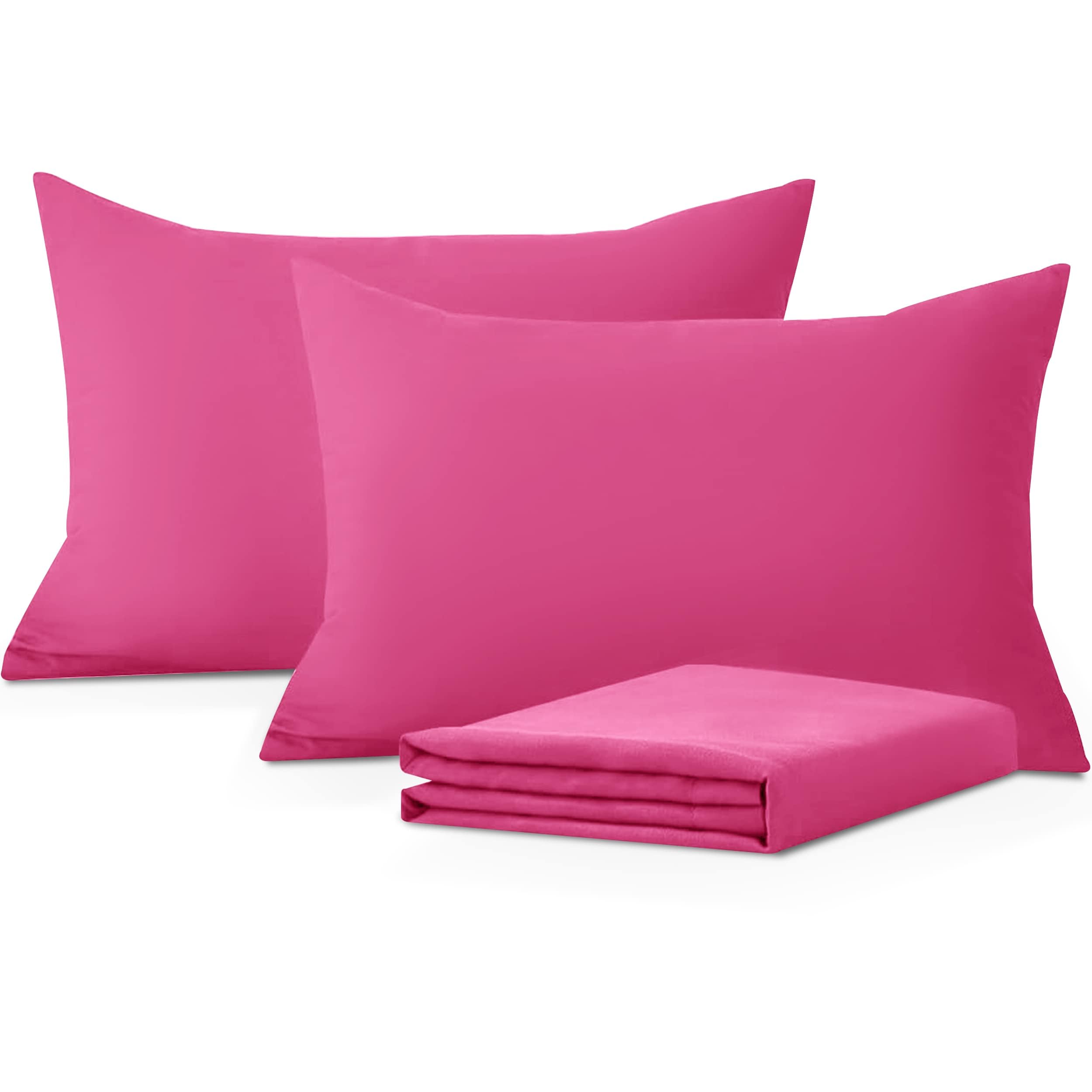 Moonlight Bedding Pillow Cases 4 Pack – Pink Pillowcases Envelope Closure Super Soft Brushed Microfiber Standard House Wife Pillow Covers, (50 X 75 CM)