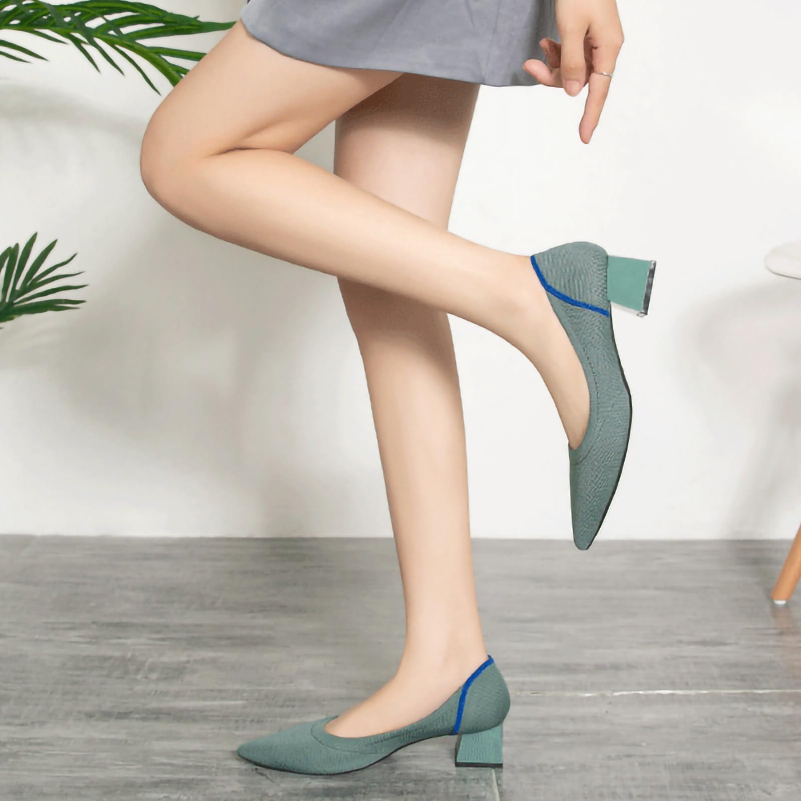 SWDZM Escarpins Femme Petit Talon Bout Pointu Chaussure Confortable et Elegante