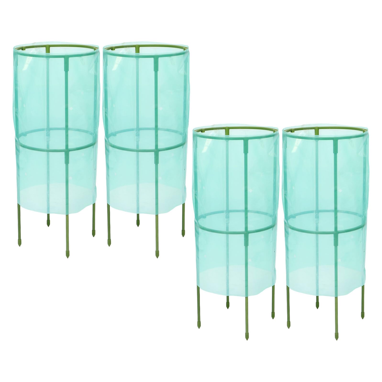 Sosoport 4 Set protettori delle Piante in Gabbia protettore delle Piante del Giardiniere da vivaio Protettore vegetale Green