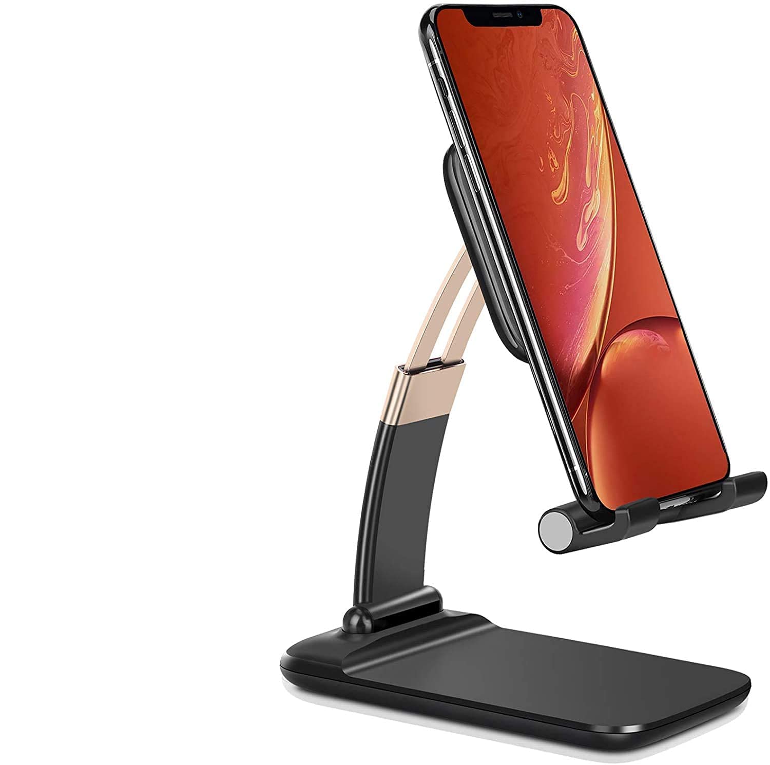 Adjustable Mobile Stand Foldable Phone Holder with 360° Rotation & Multi-Angle Viewing Universal Tablet & Smartphone Stand for Desk, Bed, Office, Kitchen, Video Calls, Watching Movies-image-3