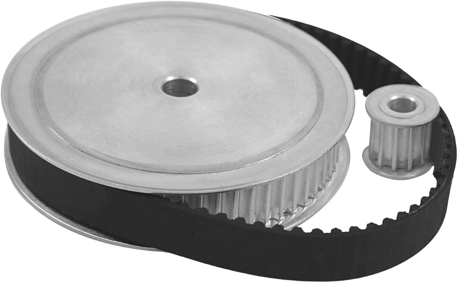 Geeyu ZHaonan-Timing Pulley, HTD5M Timing Pulley Belt Kit, Reduction 1:5 5M 12T 60T Pulley Wheel 5M-395 Timing Belt, Engraving Machine Gear kit, Accurate Size (Bore Diameter : 5M 12T 60T 5M 395)